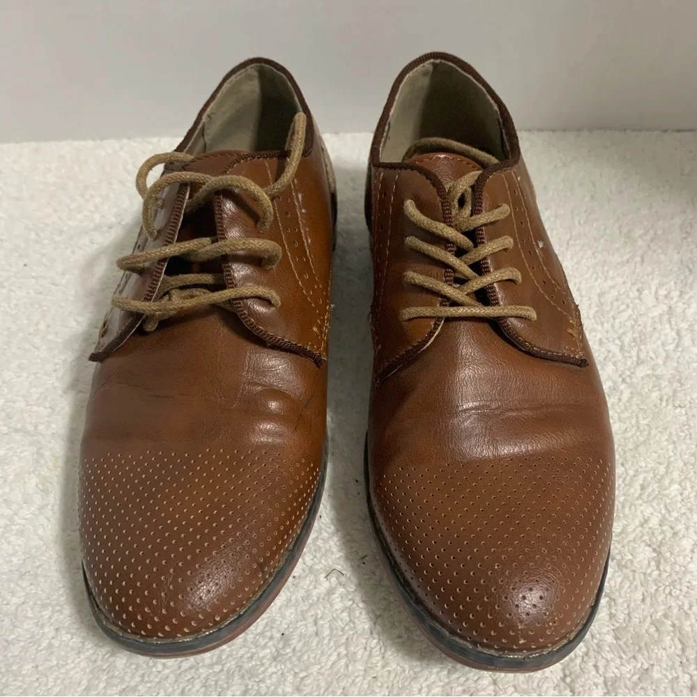 Steve‎ Madden Toliverr Leather Oxford Shoes Cognac 13.5